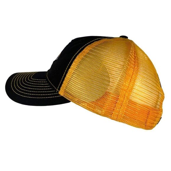Foundry Four Distillery Snap Back Trucker Hat Black / Yellow Adjustable OS - Picture 2 of 7